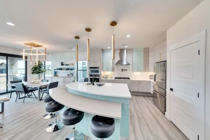 A stylish dining area, perfect for everything from quick breakfasts to dinner parties.