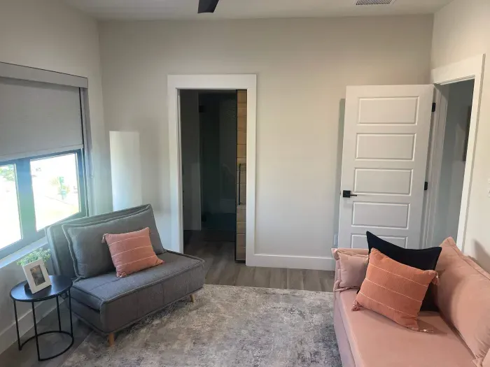 The 4th bedroom has an ensuite bathroom with office space and a sofa bed and a single pull out bed.