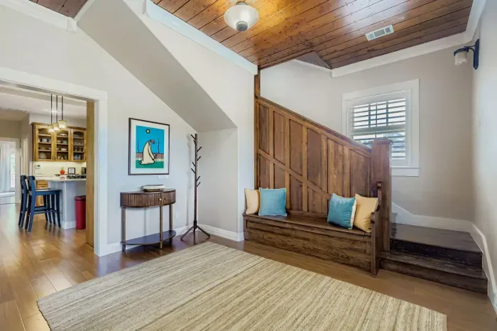 Inviting foyer with warm wood accents – a welcoming first impression for your stay.