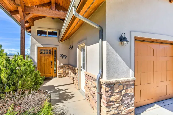 Welcoming home with an inviting front door.