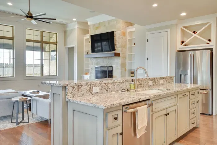 Stylish kitchen island perfect for cooking and entertaining.