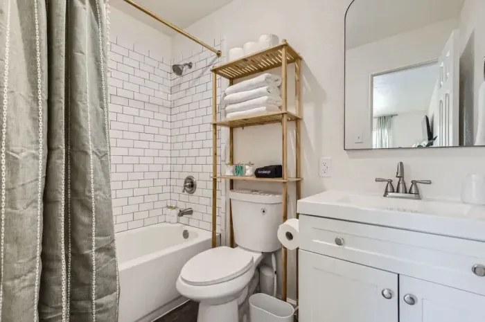 Sparkling clean and fully stocked with essentials. Start and end your day refreshed!