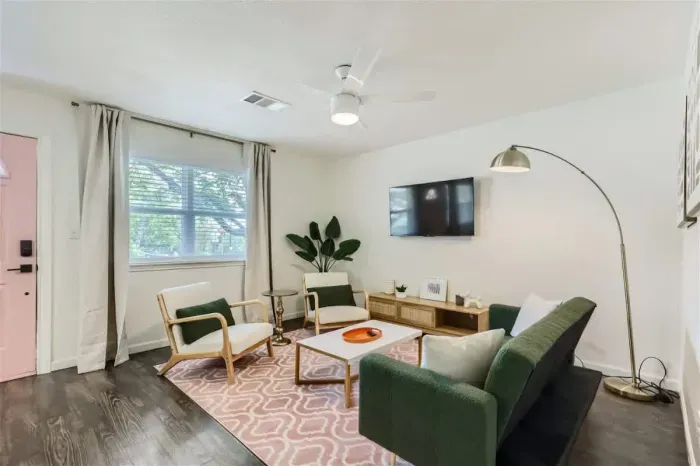 2. A living room designed for relaxation, comfort, and connection.