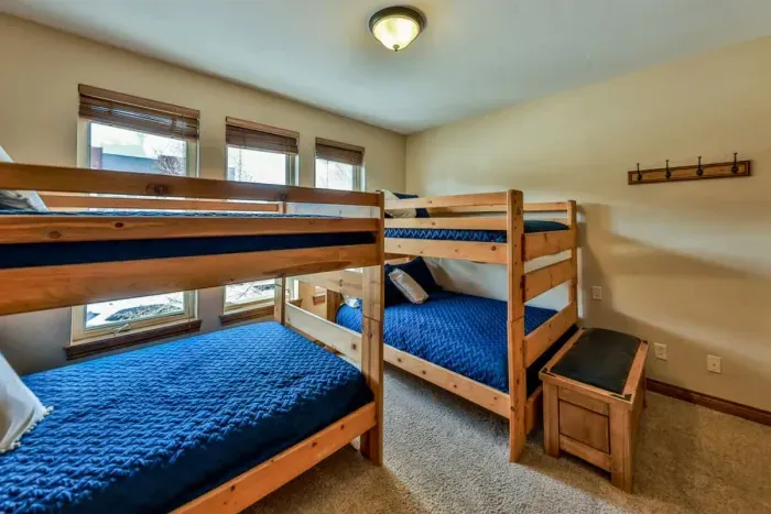 Perfect for families or groups, this bunk room offers plenty of sleeping space!