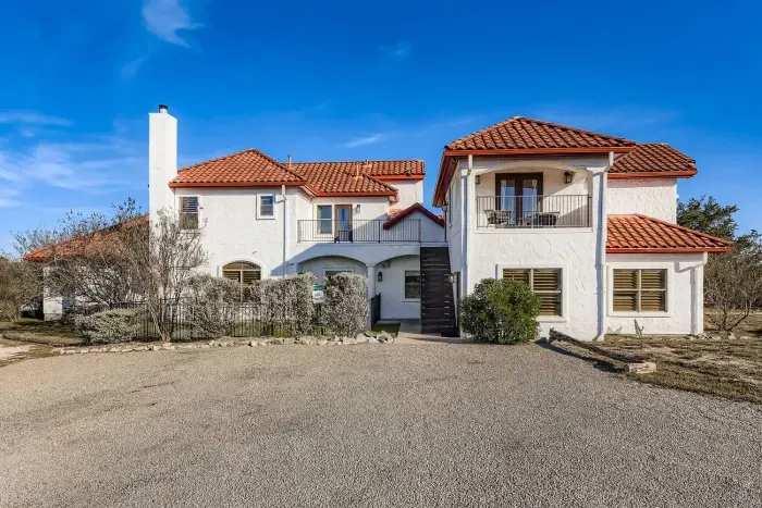 Expansive backyard estate view.