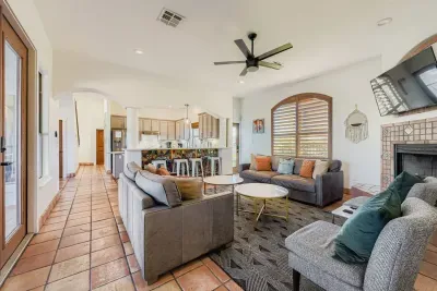 Living room with open flow.