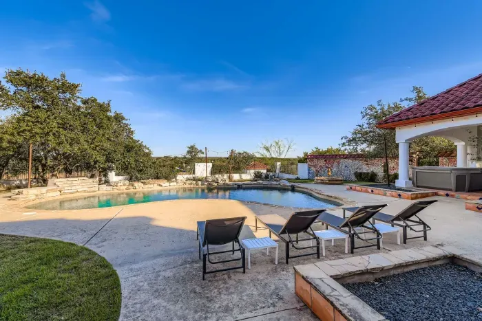 Resort style pool and patio.