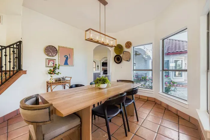 Dining room with natural light.