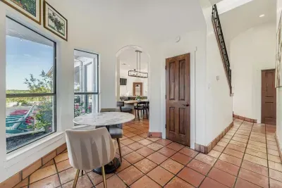 Open kitchen and entry view.