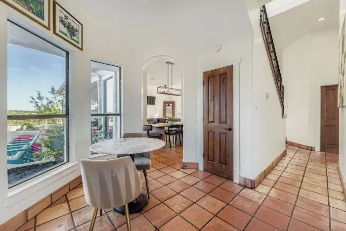 Open kitchen and entry view.