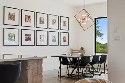 Large Dining room with views of the patio and backyard