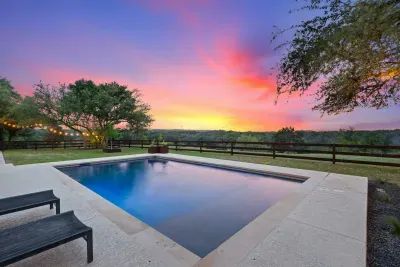 Sunset poolside relaxation; the perfect end to your day.