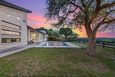Relax and unwind by the sparkling pool, offering a perfect spot for swimming, lounging, or soaking up the sun. Surrounded by comfortable seating and beautiful landscaping, it's an ideal retreat for outdoor enjoyment.