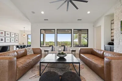 Living room with tons of natural light