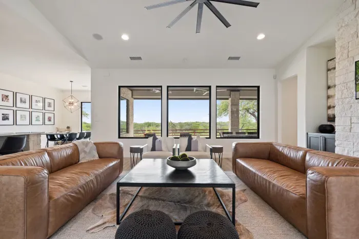 Living room with tons of natural light