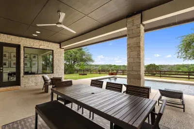 Cozy patio with comfortable seating and a peaceful atmosphere, perfect for morning coffee or evening relaxation.