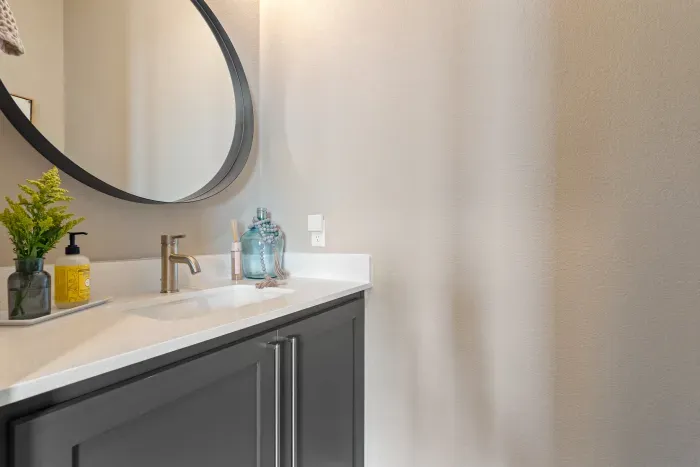 1/2 bathroom conveniently located between the living room, game room, and 2nd/3rd bedrooms.