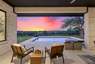 Cozy patio with comfortable seating and a peaceful atmosphere, perfect for morning coffee or evening relaxation.