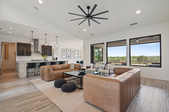 Living room with tons of natural light