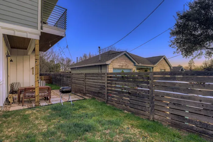 Open outdoor area ideal for relaxing or enjoying Austin evenings.