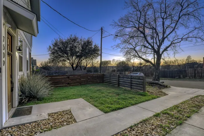 Easy access around the home with clean landscaping and open space.