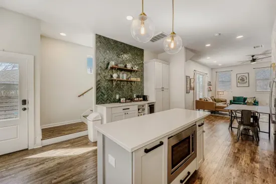 Spacious layout ideal for cooking and entertaining.