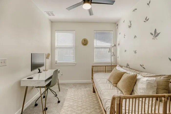 Functional flex space for work, relaxation, or extra guests.