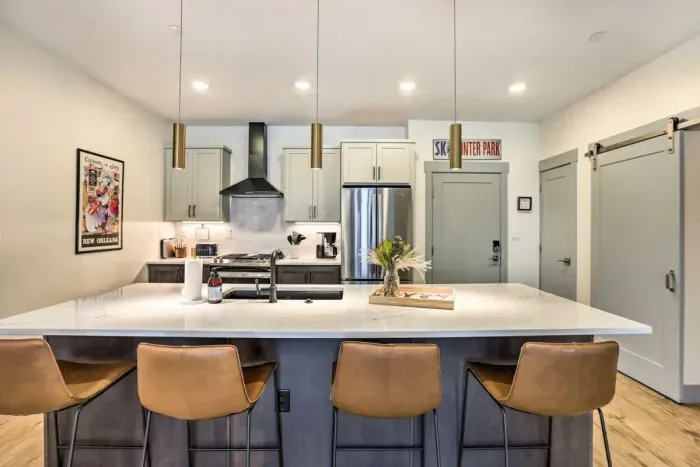Spacious kitchen with Laundry room tucked away.
