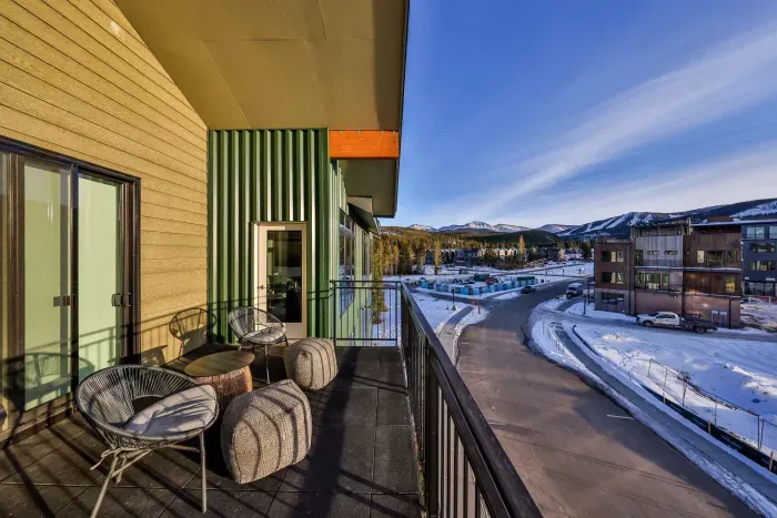 1. A serene mountain escape with a private balcony to soak in the surrounding landscapes.