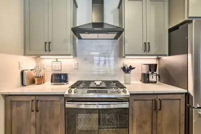 Whether you're cooking or bringing back local treats, this kitchen has you covered.