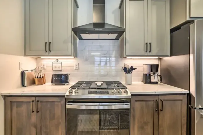 Whether you're cooking or bringing back local treats, this kitchen has you covered.