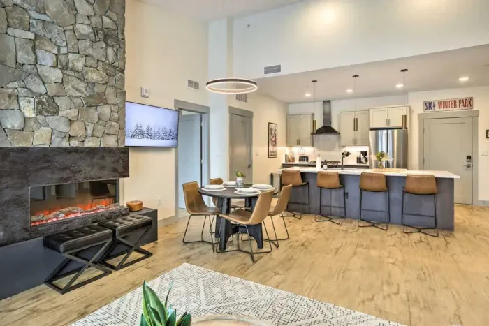 A warm, inviting living room for a perfect stay-in day or evening.