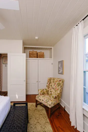 Cozy sitting area with natural light.