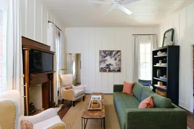 Cozy living room with natural light