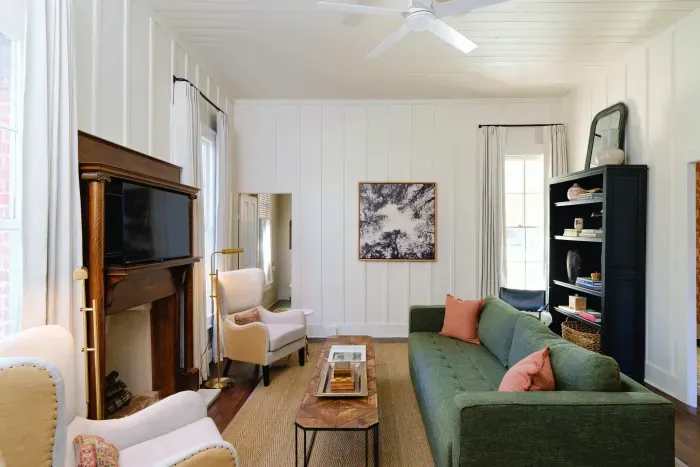 Cozy living room with natural light