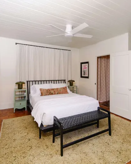 Guest bedroom with cozy layout.