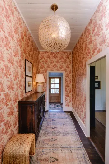 Stylish hallway with vintage details.