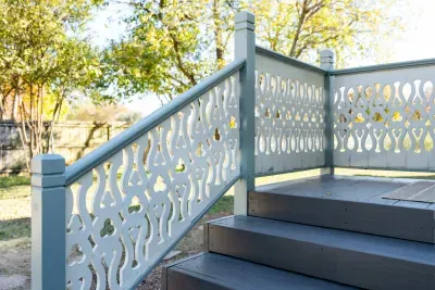Entry steps leading to the private porch.