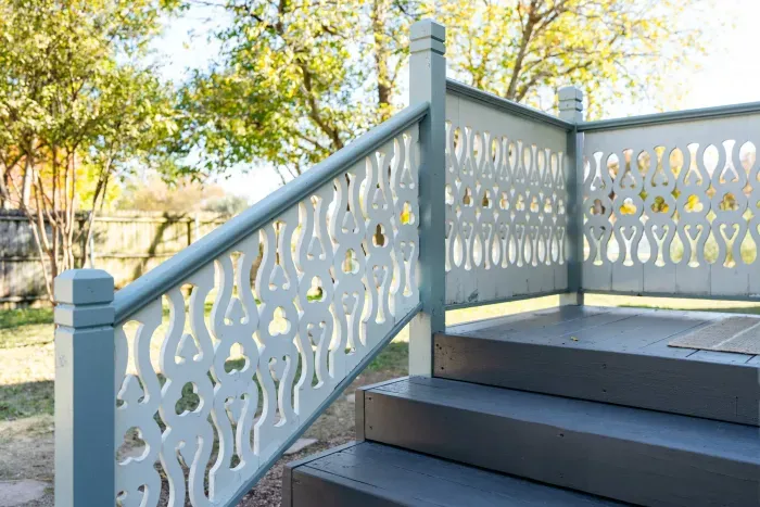 Entry steps leading to the private porch.