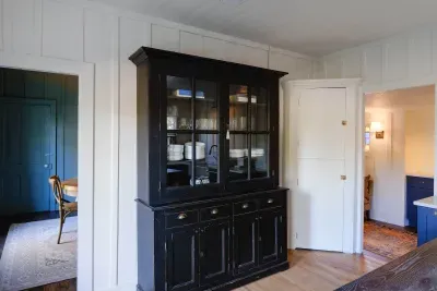 Built-in cabinet with original character.