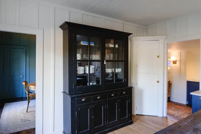 Built-in cabinet with original character.