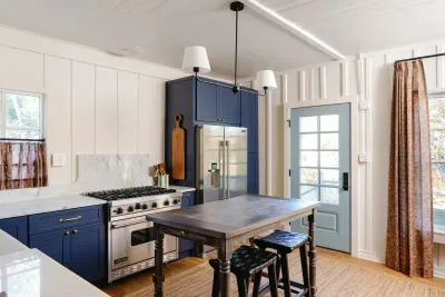 Fully equipped kitchen with modern appliances