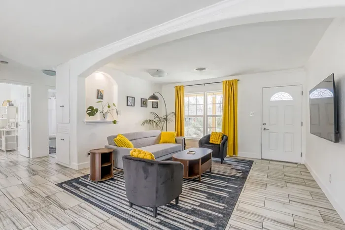 Open living area with cozy seating and a welcoming layout for groups