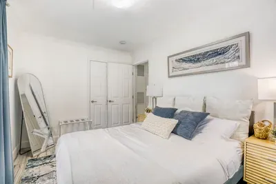 Peaceful retreat with plush bedding and natural light