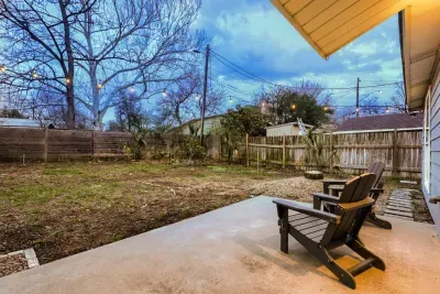 Cozy backyard seating area just steps from the dining and living spaces.