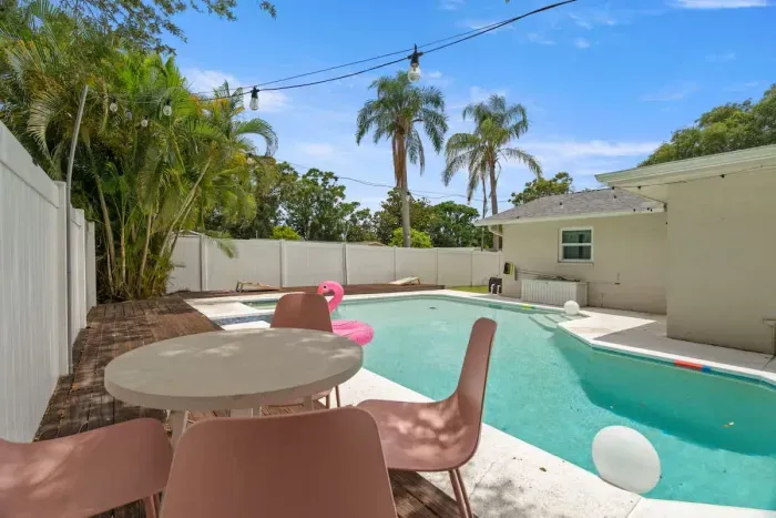 Pool days just got better! Enjoy this private retreat designed for rest and recreation.