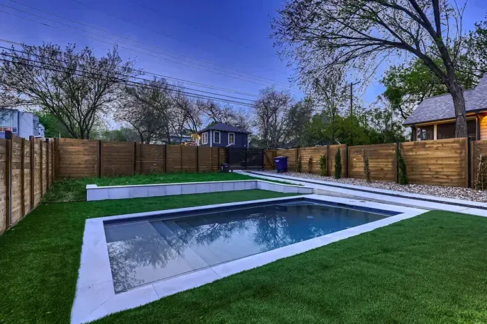 Dive into relaxation! Our sparkling pool is the perfect oasis for sunny afternoons and starlit swims.