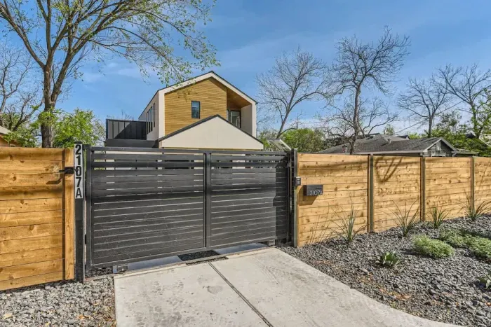 Gated driveway and yard to ensure your privacy during your stay.