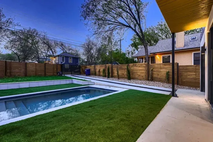 Cool off or soak up the sun, this poolside haven is designed for ultimate leisure.