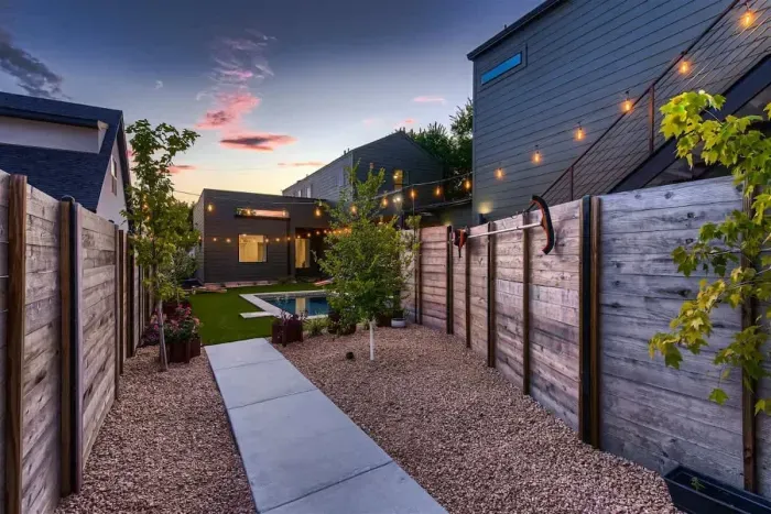 Sun-drenched backyard with plenty of seating and a stunning view for ultimate relaxation.